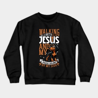 Jesus and dog - Ogar Polski Crewneck Sweatshirt